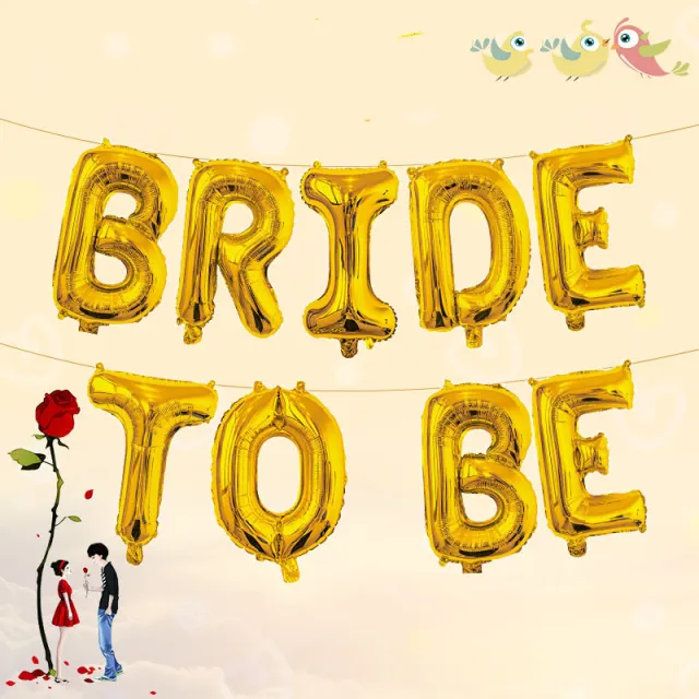 Proposal Rose Gold Bride To Be Balloon Set Bride to be Wedding Decoration Letters Gold - Shop at LoveMi