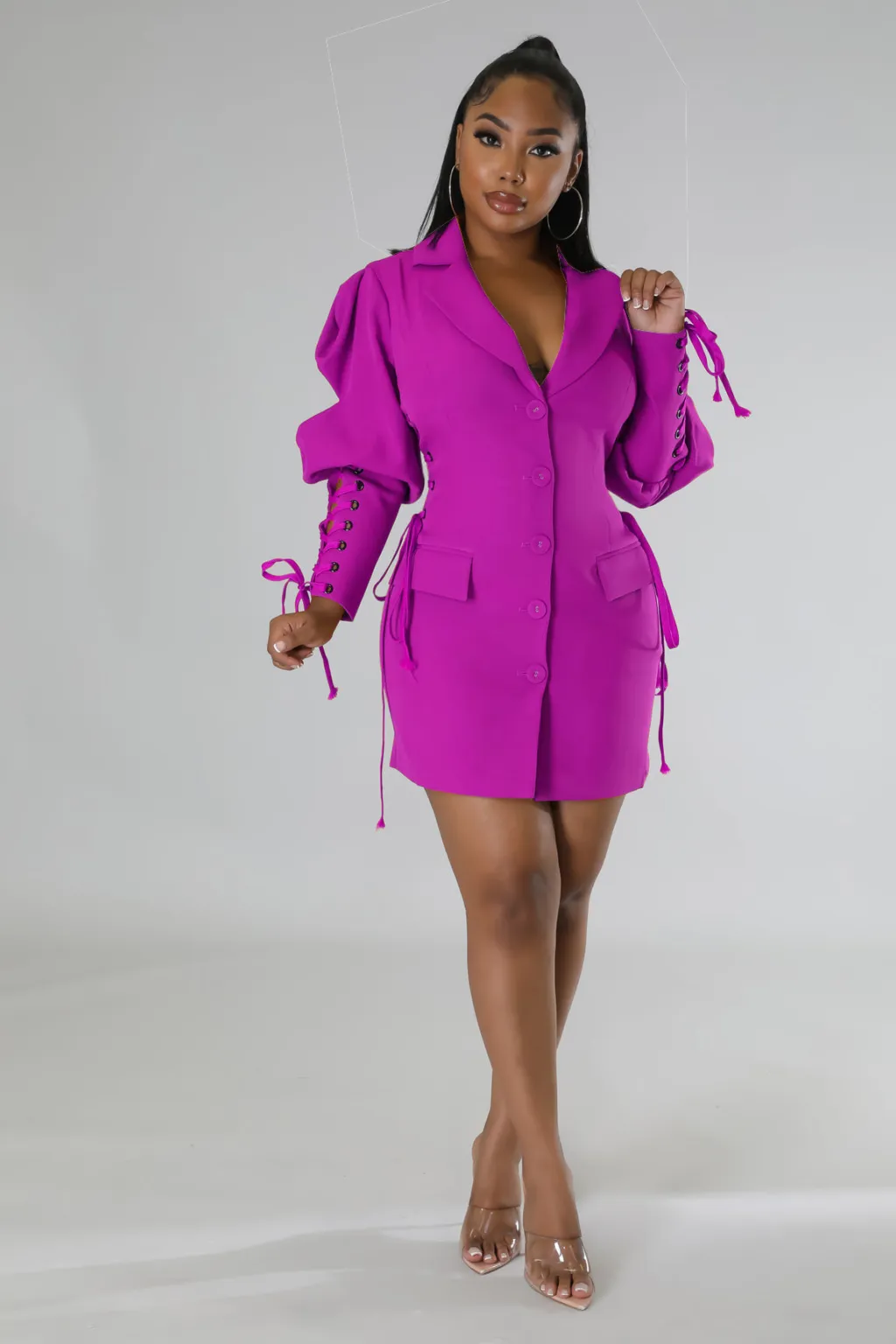 Europe And America Strapped Dress Girl - Violet