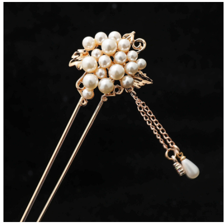 Ancient Style Tassel Hairpin Hanfu Headdress Pearl - Shop at LoveMi