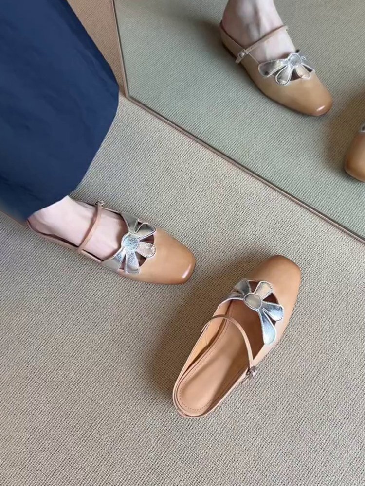 Women's Summer Closed Toe Flat Mules, Slip-On Half Slippers For Outdoor Wear, Comfortable Vacation Casual Flat Shoes To Match Dresses — view 5