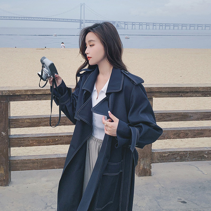 Mid-length British Coat Fried Street Windbreaker Jacket