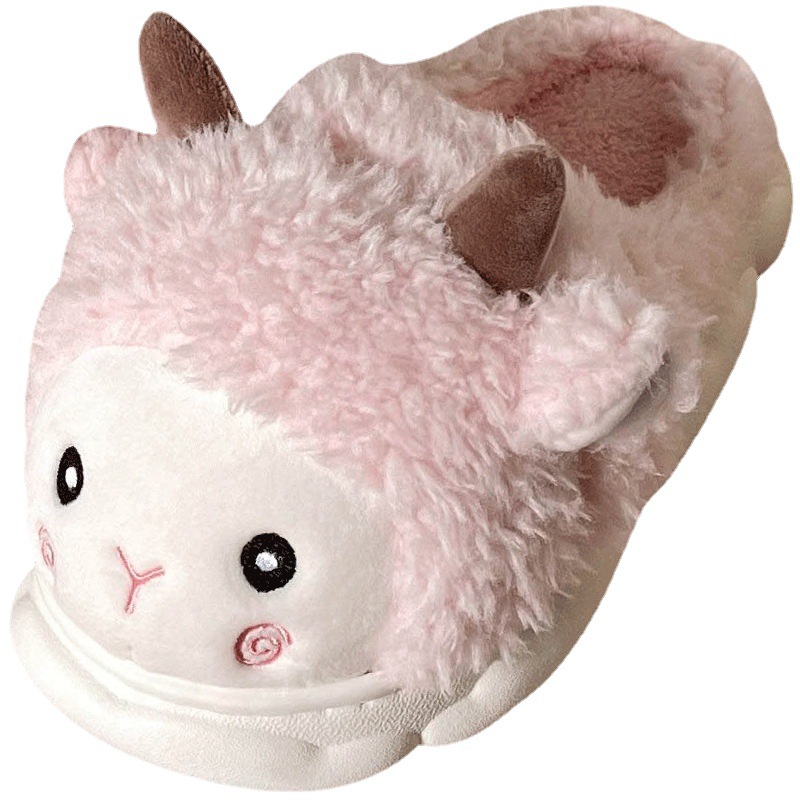 Title 3, Cute Lamb Cotton Slippers Women