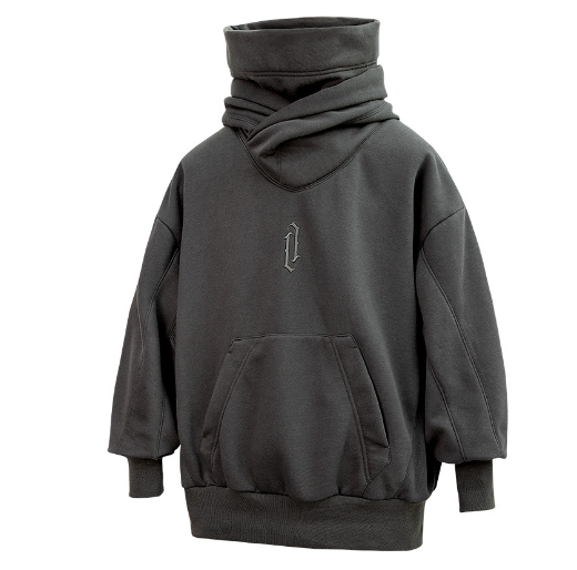 Men's Loose Retro Hooded Turtleneck Sweater