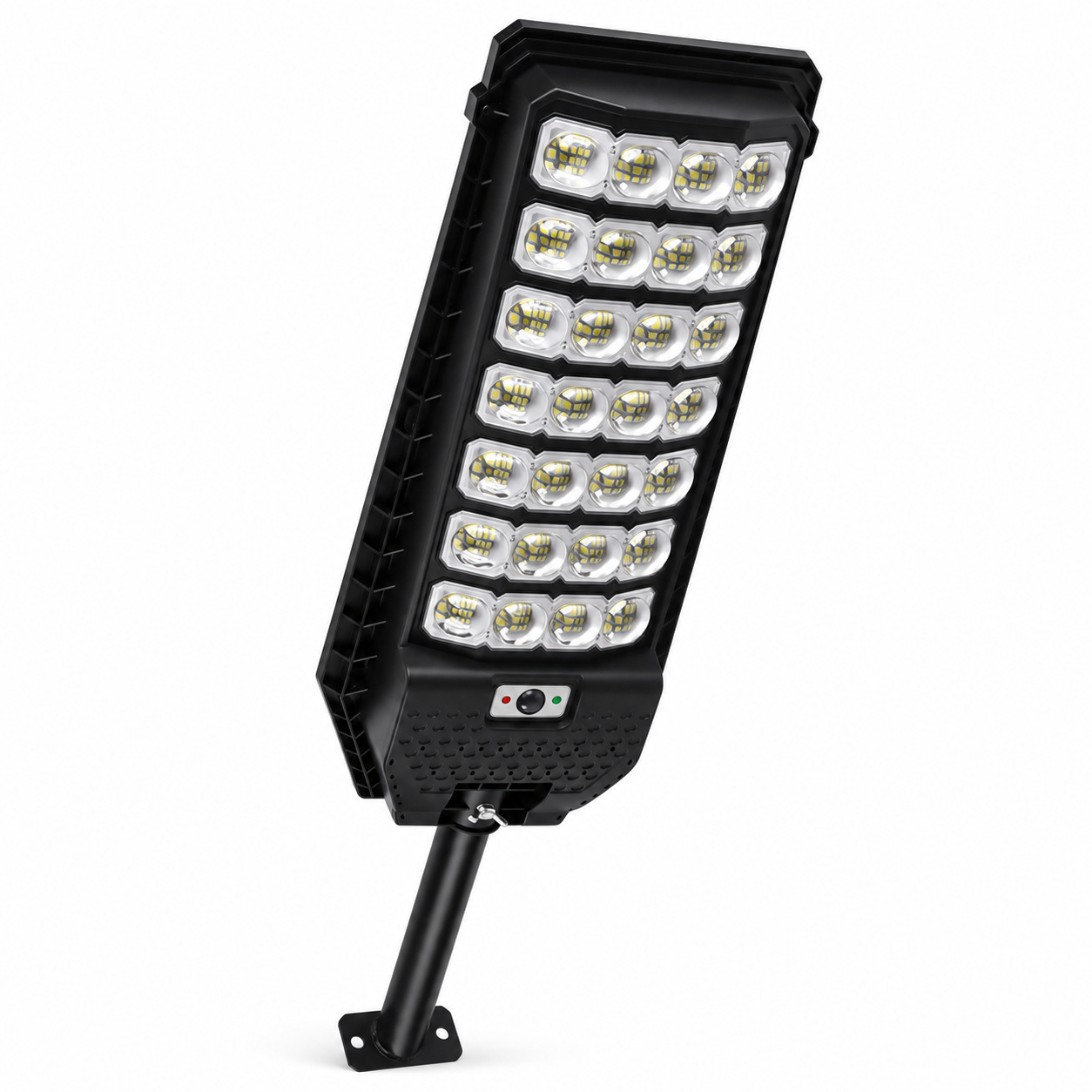 Solar Powered Motion Sensor Outdoor Light W7208 7 Black For Garden Yard Street Wall LED