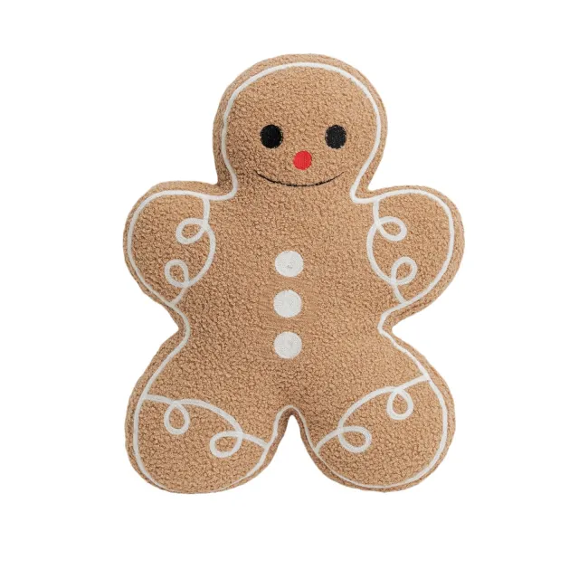Gingerbread Man Merry Christmas Throw Pillow, Plush Teddy Xmas Gingerbread Shaped Pillows Christmas Decorative Pillow For Couch Living Room Bed, Be... Gingerbread Man Pillow - Shop at LoveMi