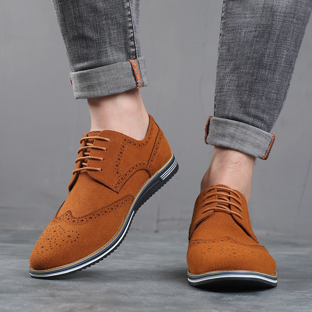 Title 1, Frosted Low-Top Suede Leather British Men