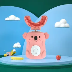 Intelligent Toothbrush Music Voice Guide Children Brushing Teeth - Pink - View 1
