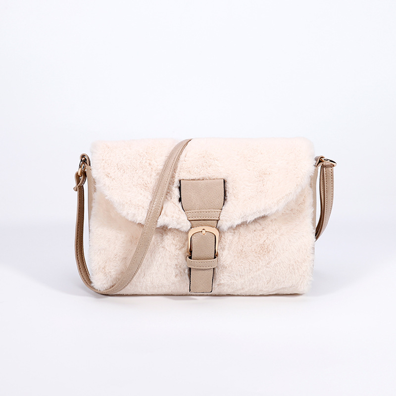 Beige one shoulder messenger b