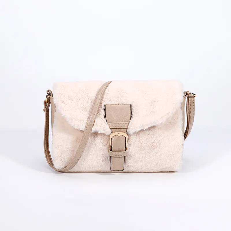 European And American Shoulder Bag Girls In Autumn And Winter - Beige