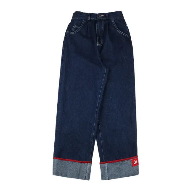 Loose Cuffed Harajuku Wide Leg Pants For Women Navy - Shop at LoveMi