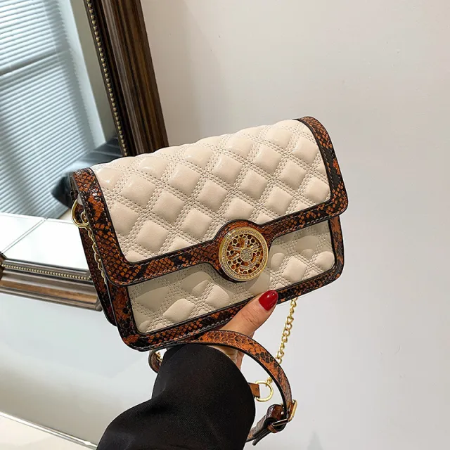 Cute And Elegant Diamond Chain Messenger Bag Lady White - Shop at LoveMi