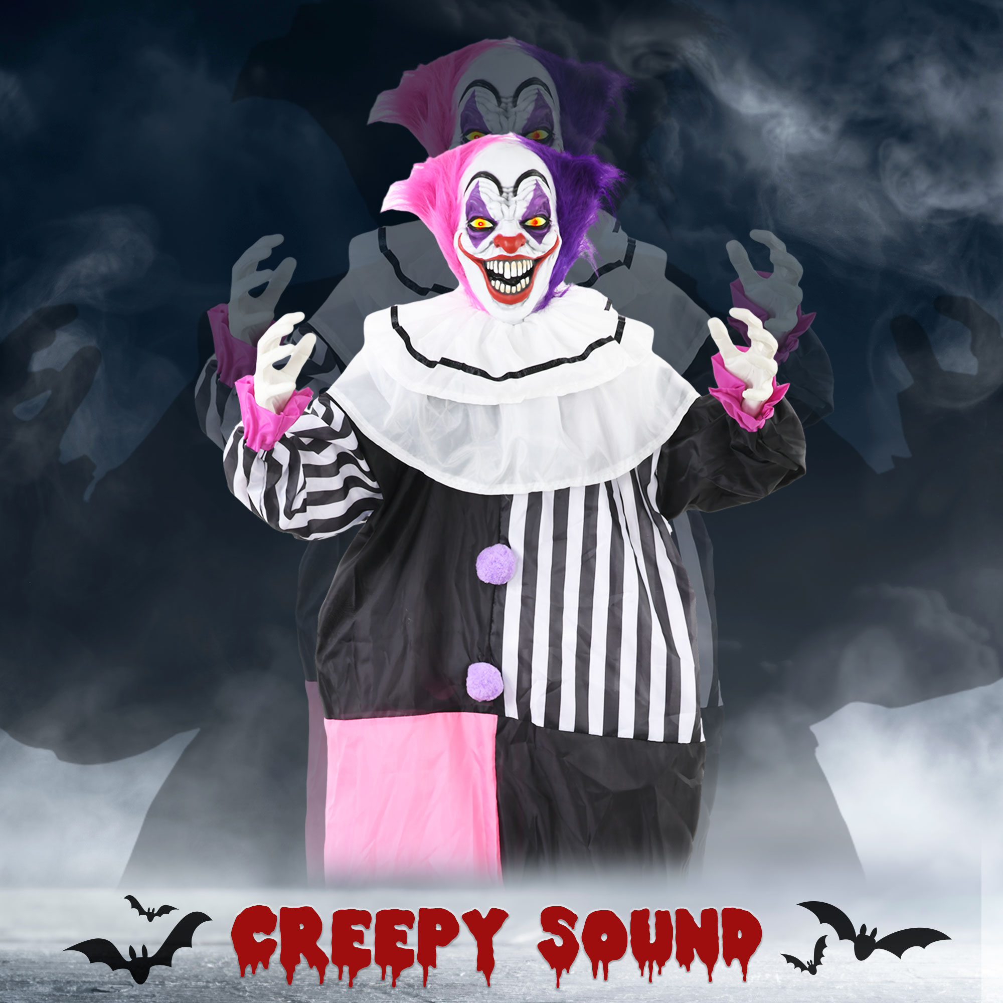 56 horror laughing j oker halloween electronic animation