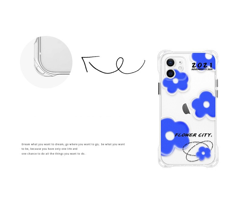 Blue separate phone case