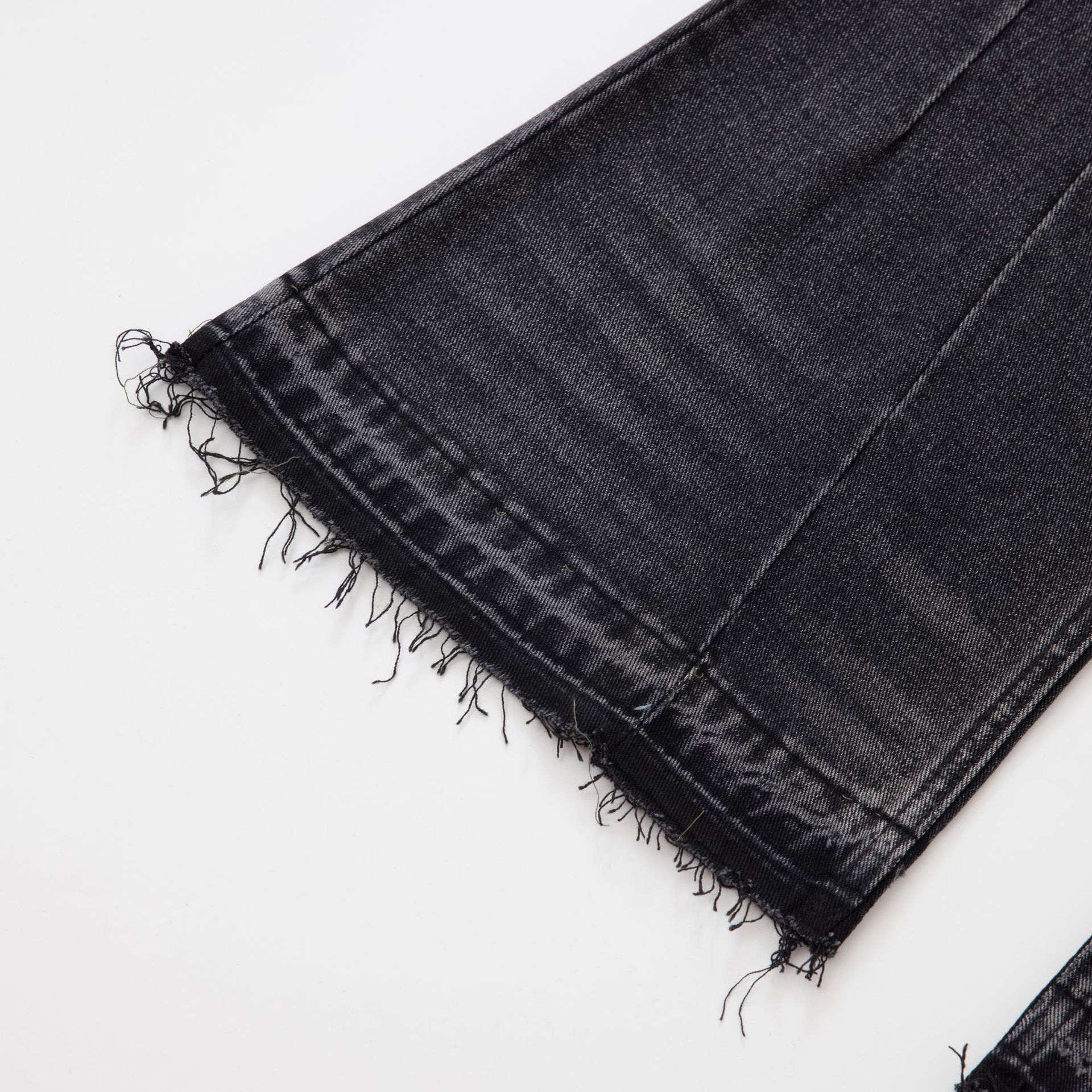 Men's And Women's Same Maychao Straight Washed And Worn Denim Trousers