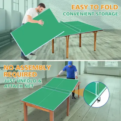 7ft Mid-Size Ping Pong Conversion Top Foldable Portable Table Tennis Table Top For Indoor Games