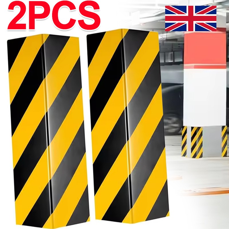 2X Wall Edge Corner Protector Reflective Car Garage Door Bumper Guard Rubber W — image 10