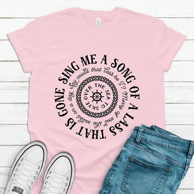 European And American Women's Letter Print Round Neck Short sleeved T shirt Pink - Shop at LoveMi