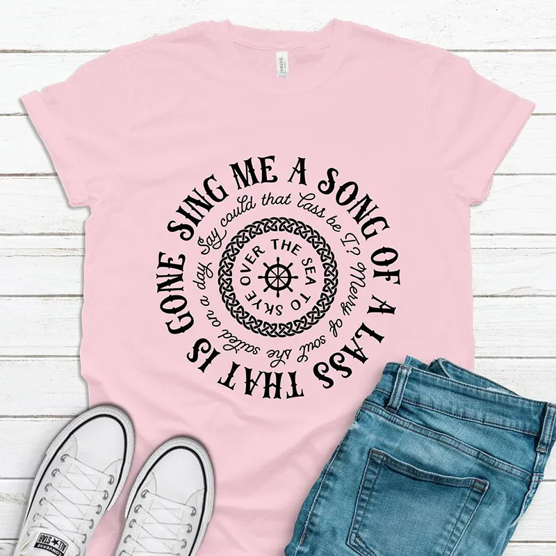 European And American Women's Letter Print Round Neck Short-sleeved T-shirt - Pink
