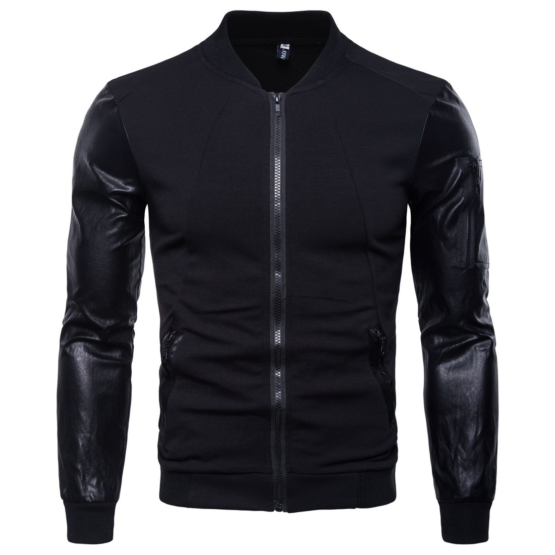 British Temperament Men Stand Up Collar Jacket