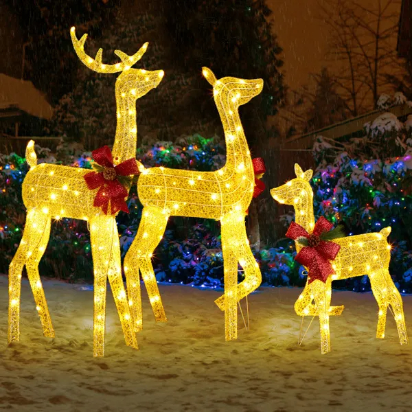 Actual product photo showing the IZZIE Christmas reindeer set