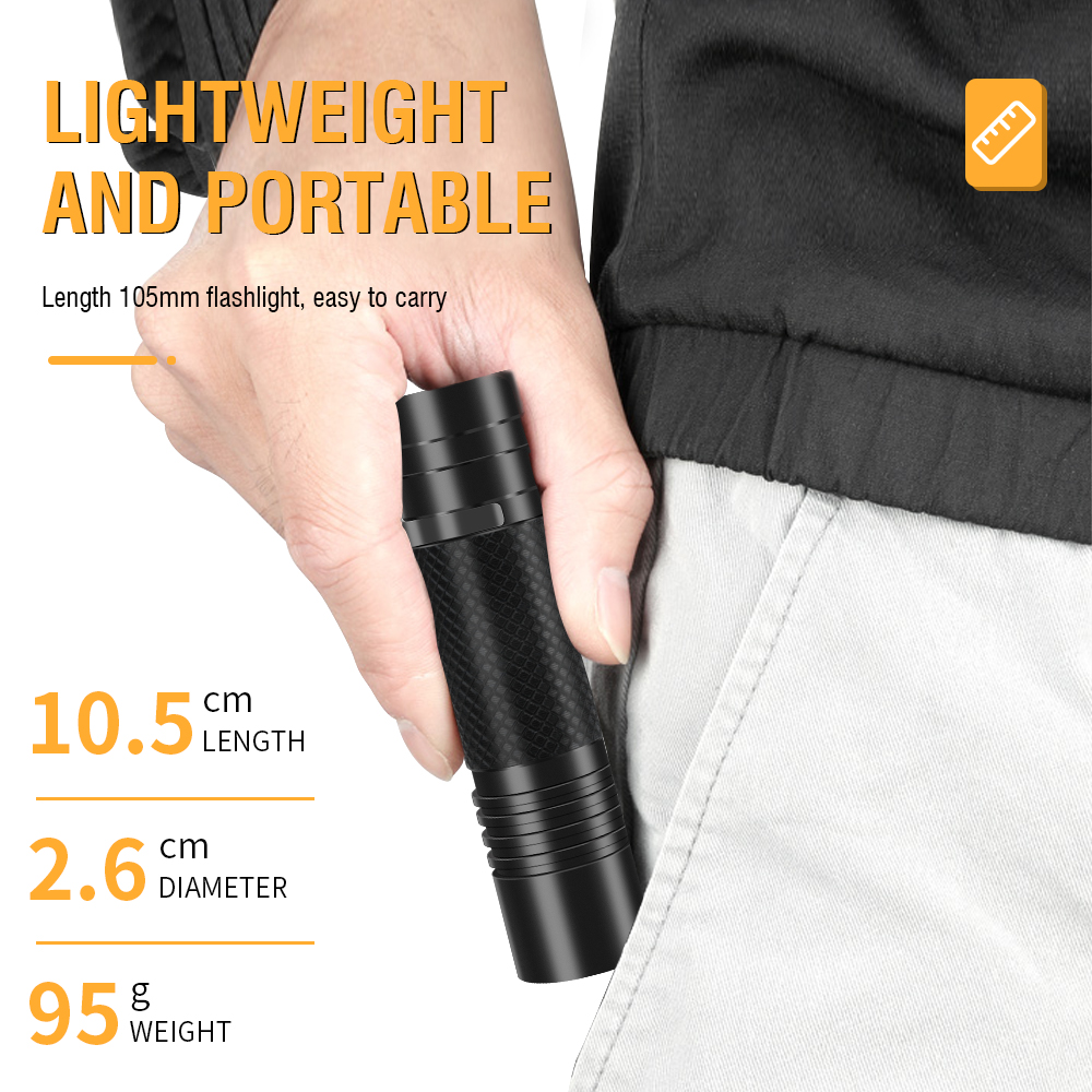 Camouflage Flashlight USB Rechargeable Aluminum Torch Lamp Portable Mini — image 4