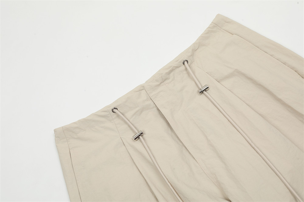 Men's Loose Sports Drawstring Ankle-tied Casual Trendy Mechanical Style Wide-leg Pants