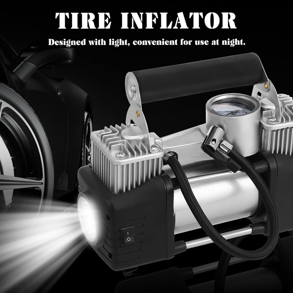 Heavy Duty 12V Electric Car Tyre Inflator  Portable Air Compressor Pump — foto 11