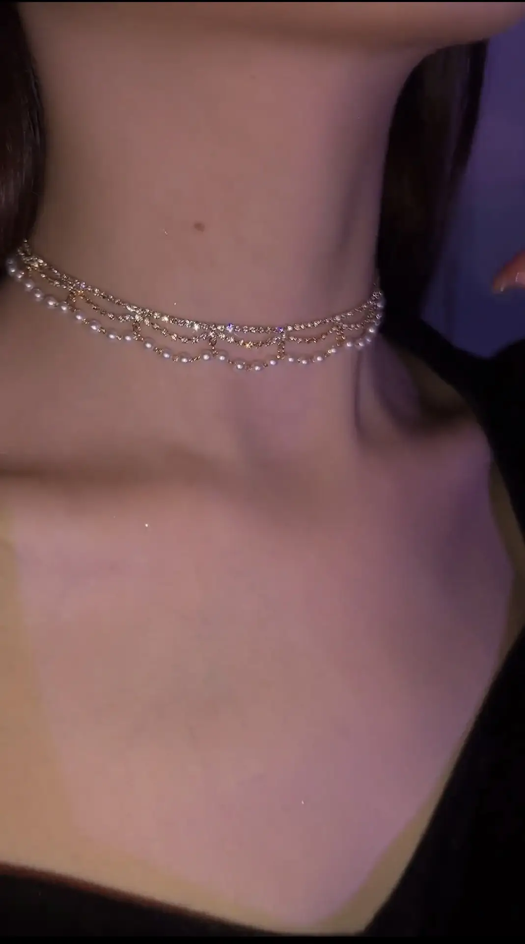 Pearl Chain Necklace Collarbone Chain Choker