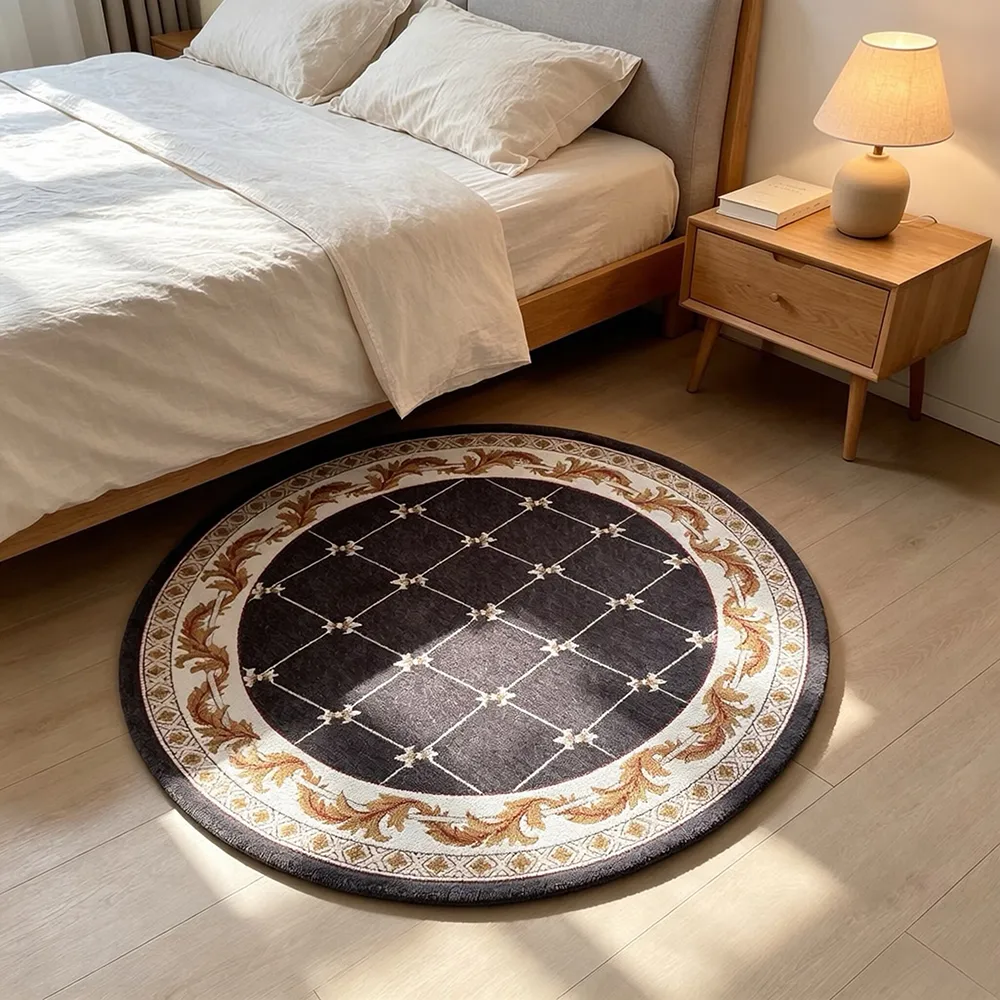 1pc Classic European Traditional Round Area Rug