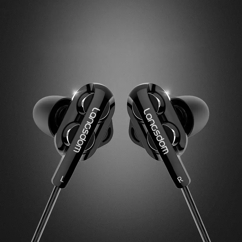 D4 Quad-core Dual-moving Coil Eating Chicken Gaming Headset In-ear