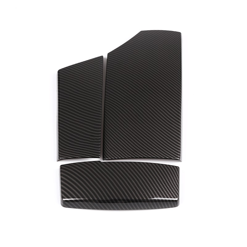 Armrest Box Protective Cover ABS Carbon Fiber Pattern 3-piece Set
