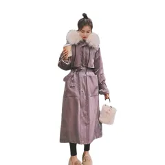 Women's Mid-length Over-the-knee Cotton-padded Jacket Overcomes - Photo Colour-L - View 1