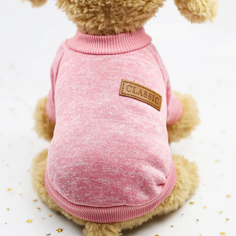 Autumn And Winter Pet Fashion Knitwear Hoodie - Pink