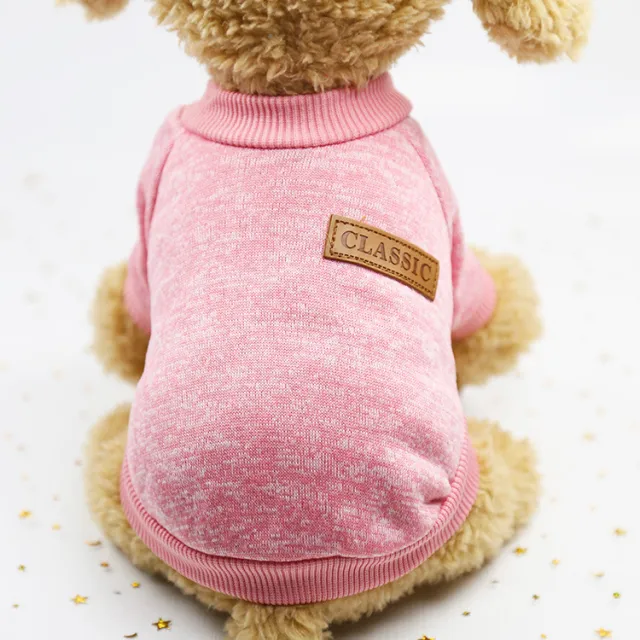 Autumn And Winter Pet Fashion Knitwear Hoodie Pink - Shop at LoveMi