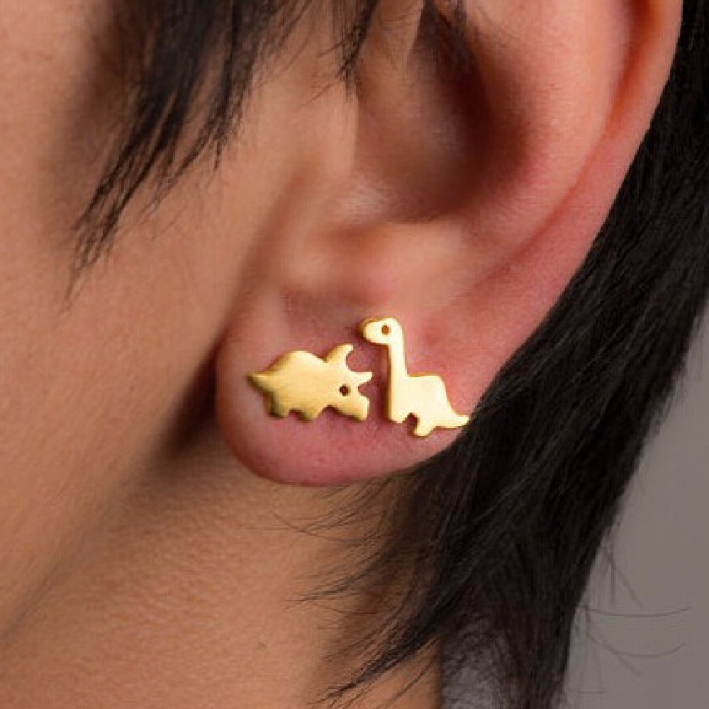 Title 1, Fashion Cute Animal Triceratops Earrings