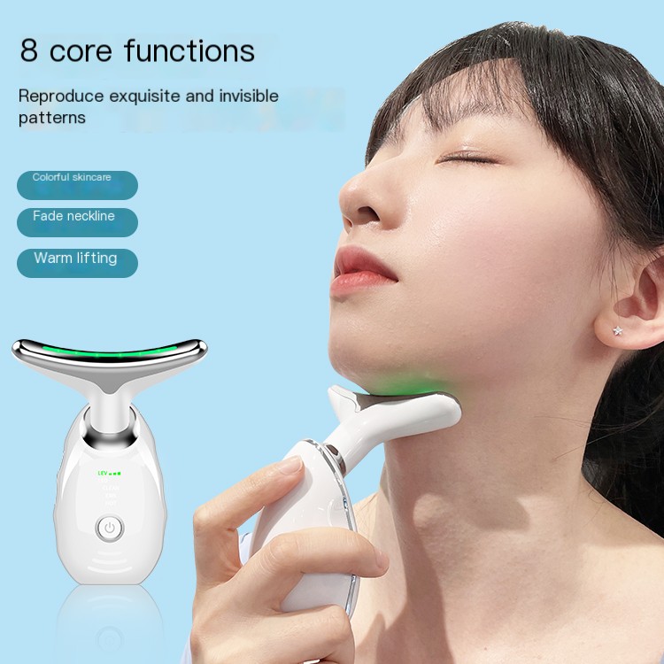 ASEXETIC Neck Face Beauty Device Skin Care Facial Massager 3 In 1 Portable Face Massager For Skin Care Face Sculpting Tool Vibration Thermal Microcurrent