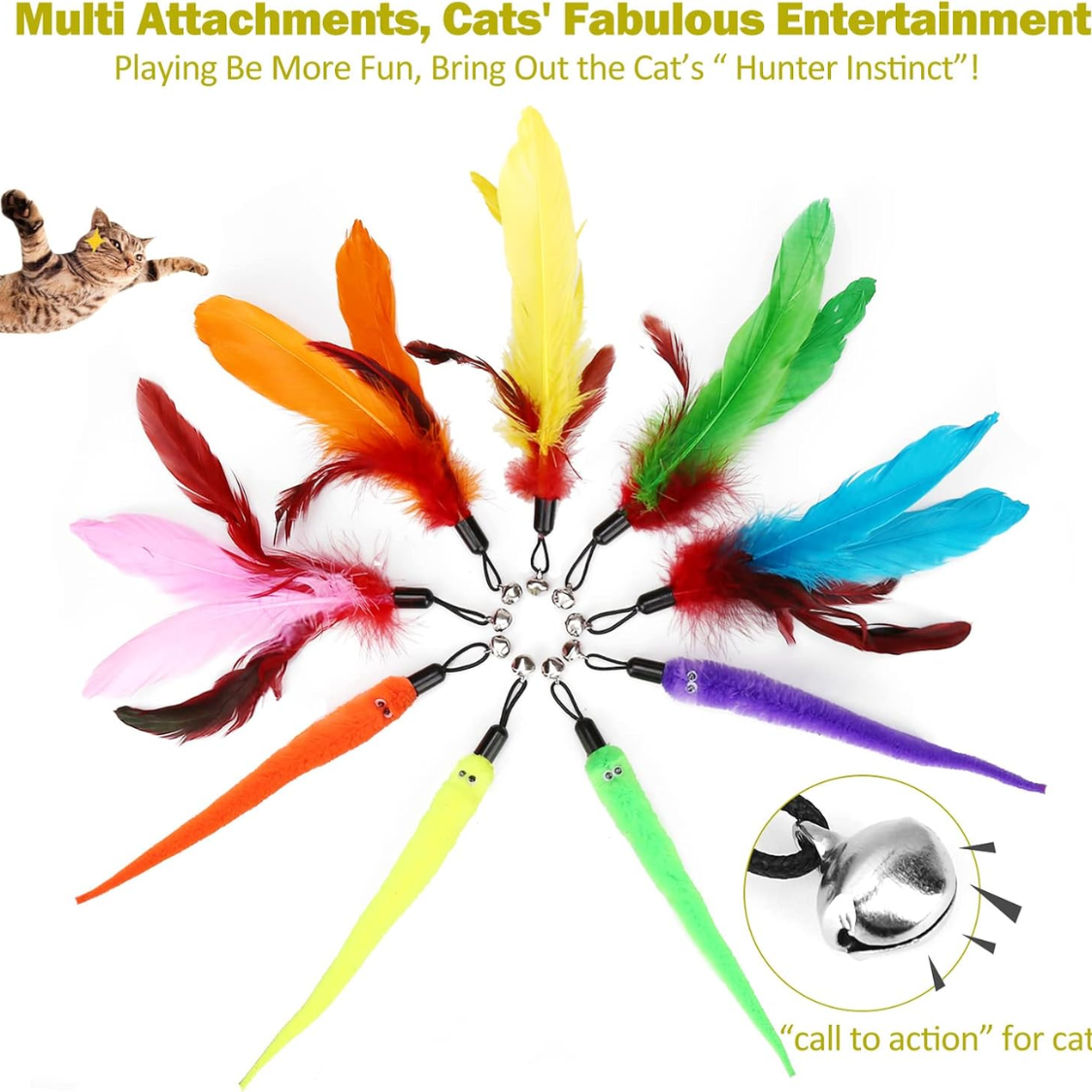 Jouets pour chats d'intérieur, jouet interactif pour chat – Image 5