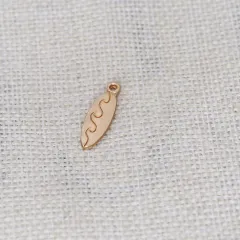 Alloy Surfboard Charm Necklace Earrings DIY - Gold - View 1