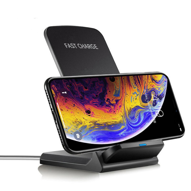 30W Fast Charging Vertical Wireless Charger Fruit Phone Desktop Stand - Image 4