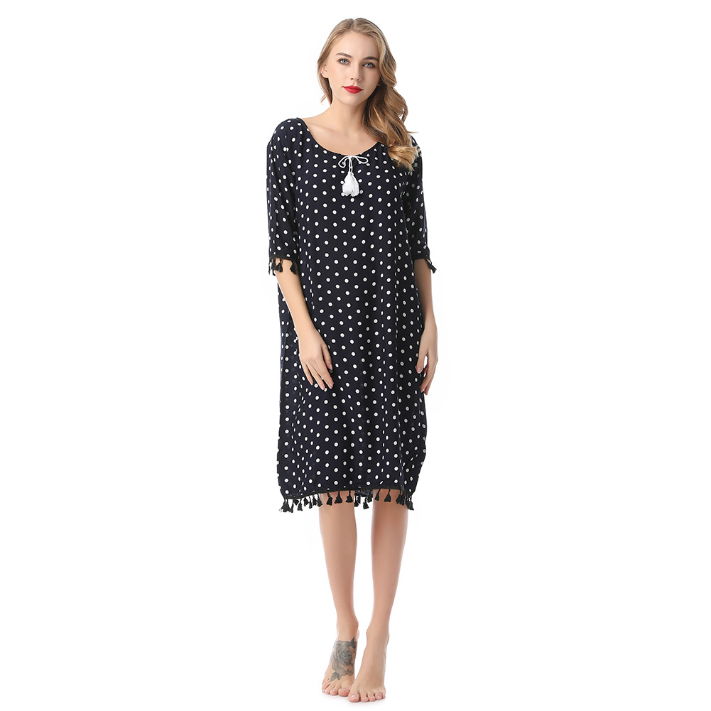 Title 6, Simple Polka Dot Girlfriends Nightdress Pajama Set