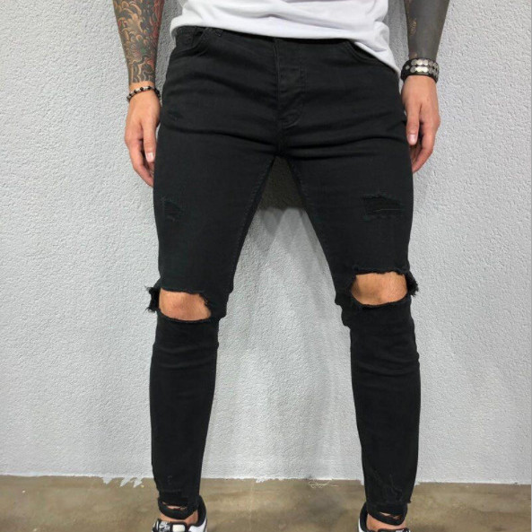 Title 2, Mens Ripped Stretch Skinny Leg Fashion Jeans f...