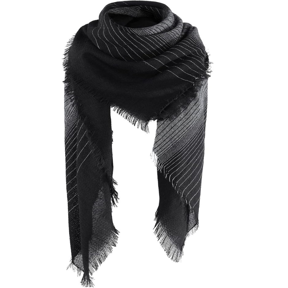 Trends Winter Scarf For Women, Oversized Plaid Square Shawl Wrap