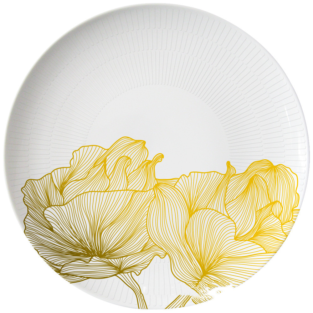 Title 4, Creative Relief Bloom Household Cold Dish Plate...