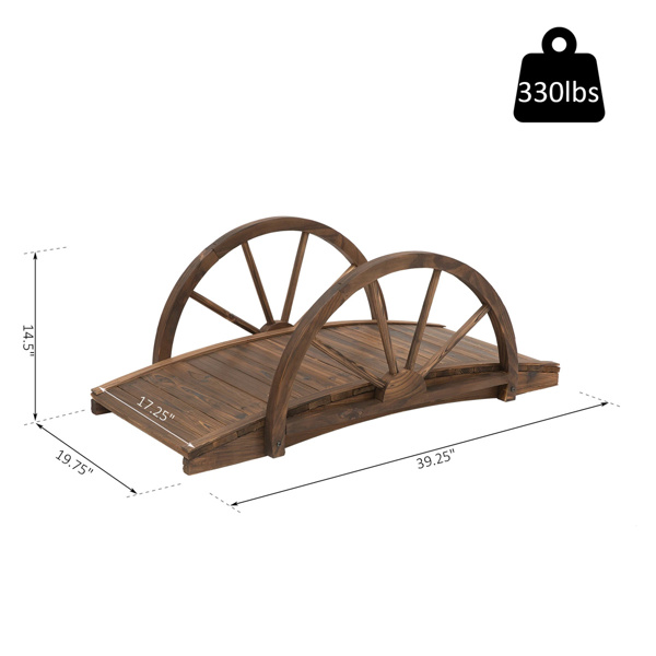 3.3ft Wooden Garden Bridge,Bridge A Rc Footbridge — foto 11