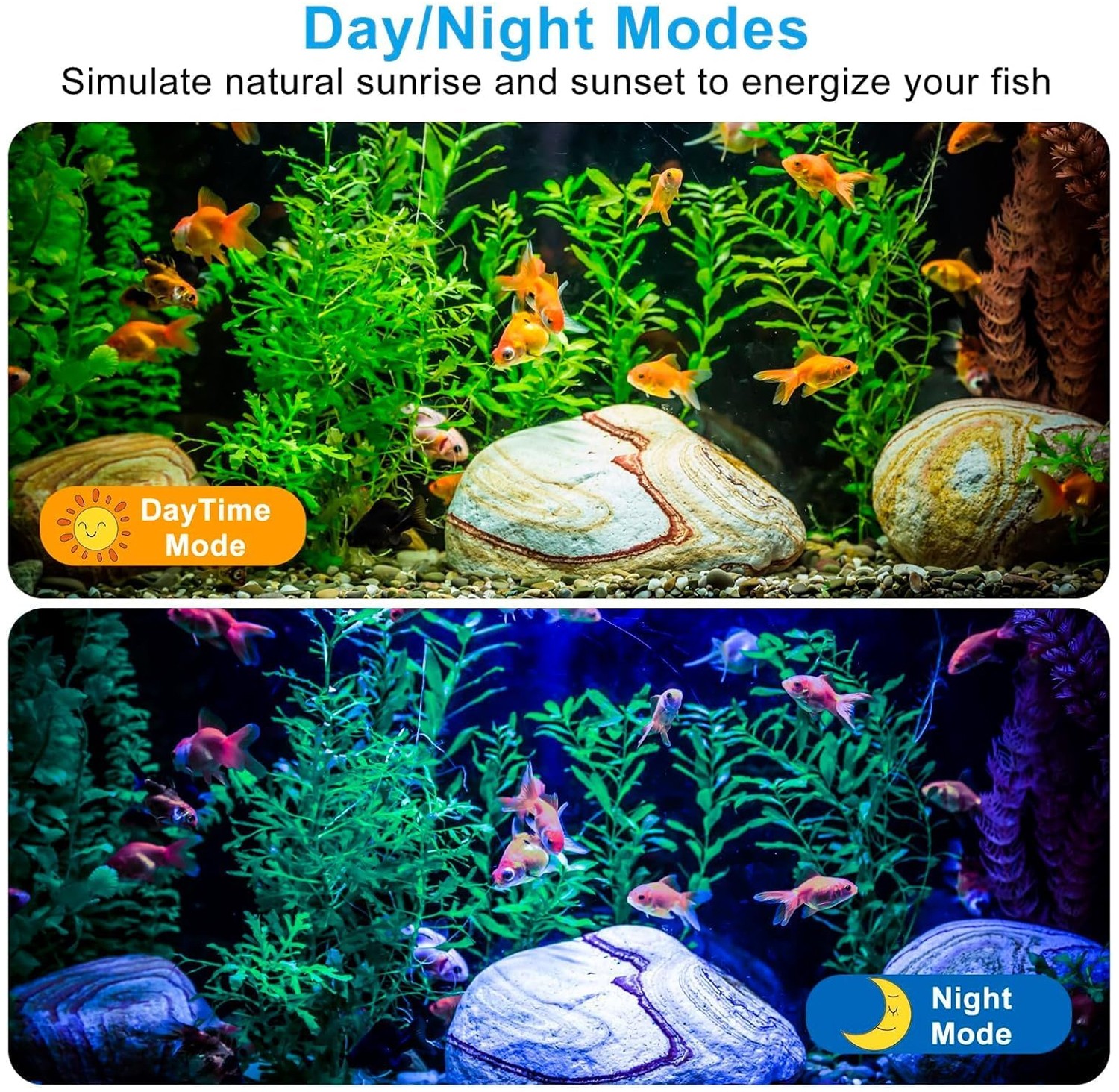 Lumière d'aquarium à spectre complet à clipser, minuterie réglable, luminosité – Image 2