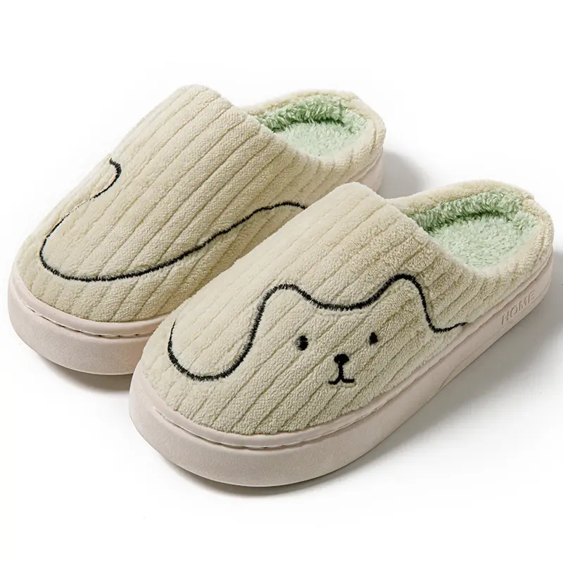 Striped Cat Slippers Indoor Couple Non-slip Floor