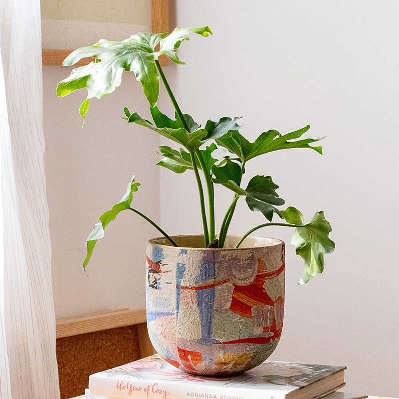 Ceramic planter medium art