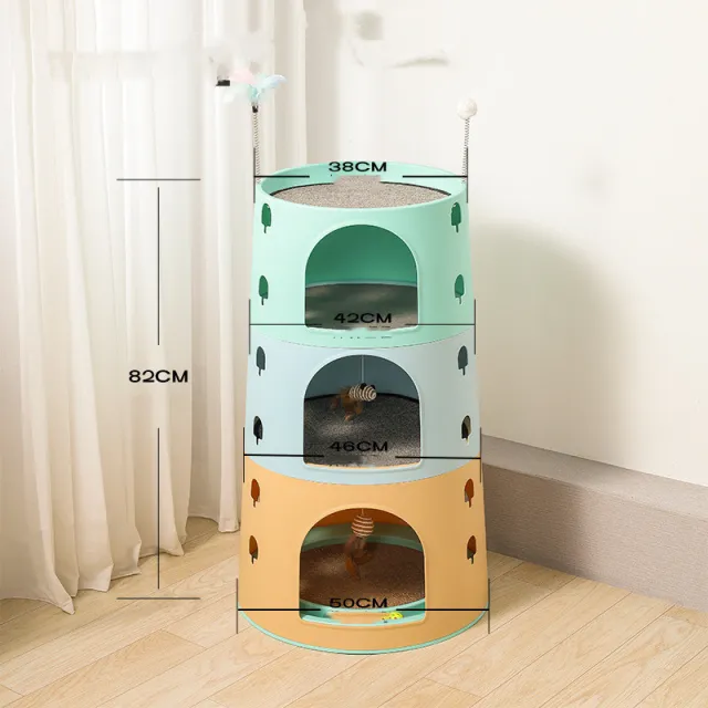Cat Climbing Frame Integrated Multichamber Integrated Cat Tower - Shop at LoveMi