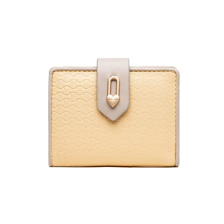 Women's Fashion Zipper Buckle Clash Color Money Clip