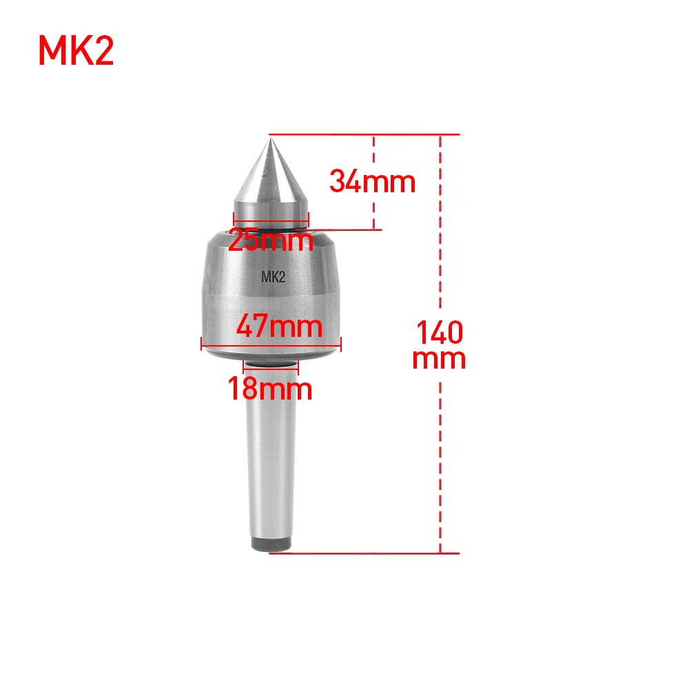 MK2 Live Center Morse Taper Triple Bearing Lathe Turning Revolving UK — image 3